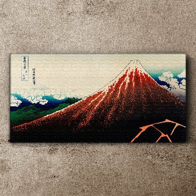 Vászonkép Fuji vulkán Japán színeiben
