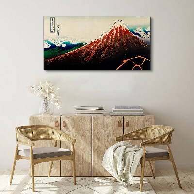 Vászonkép Fuji vulkán Japán színeiben