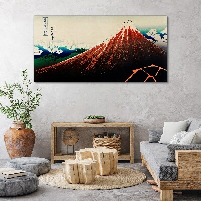 Vászonkép Fuji vulkán Japán színeiben