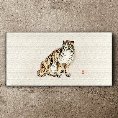 Vászonkép Tigris a tiszta égbolton