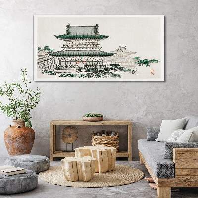 Vászonkép Ázsiai hagyományos épületek