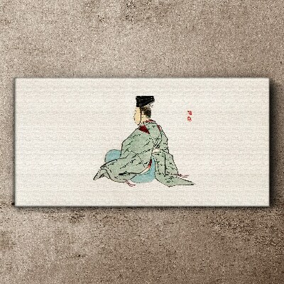 Vászonkép Japán szépség hagyományos kimonóban
