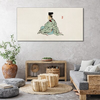 Vászonkép Japán szépség hagyományos kimonóban