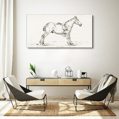 Vászonkép Állati ló rajzolása