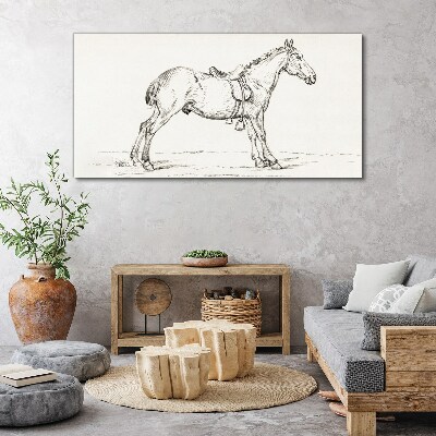 Vászonkép Állati ló rajzolása