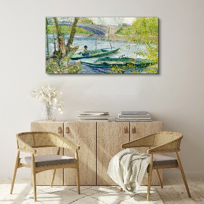 Vászonkép Horgászat Spring Van Gogh