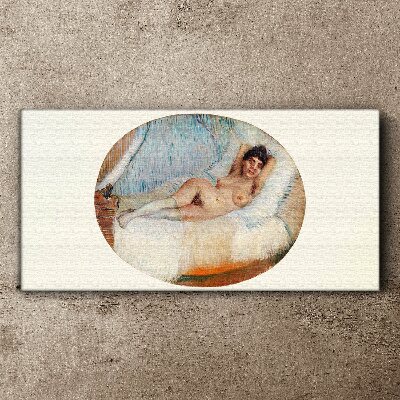 Vászonkép Meztelen nő Van Gogh ágyon