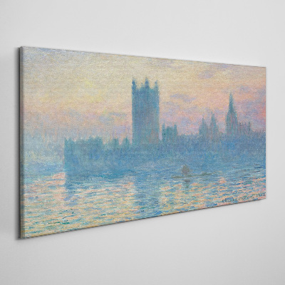 Vászonkép Naplemente London felett