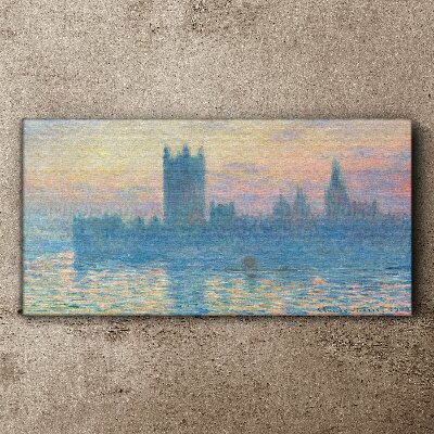 Vászonkép Naplemente London felett