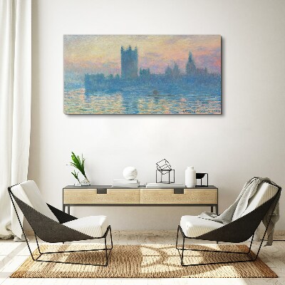 Vászonkép Naplemente London felett