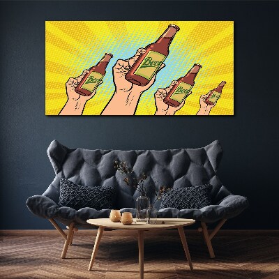 Vászonkép Absztrakt sör ivás képregények
