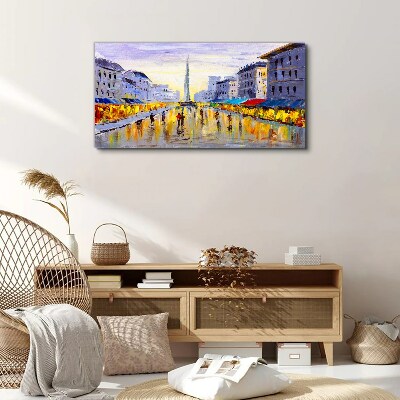 Vászonkép Golden Avenue a naplemente fényében