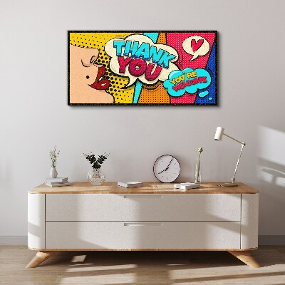 Vászonkép Pop Art: A hála kifejezése