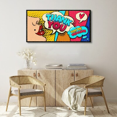 Vászonkép Pop Art: A hála kifejezése