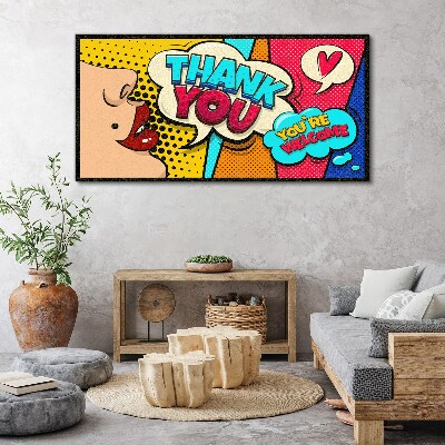 Vászonkép Pop Art: A hála kifejezése