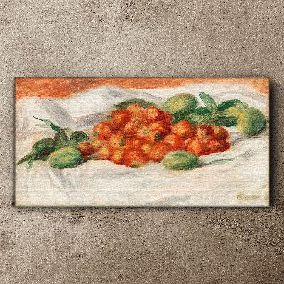 Vászonkép Gyümölcs mandula eper