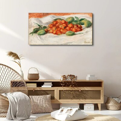Vászonkép Gyümölcs mandula eper