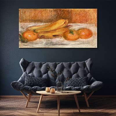 Vászonkép Narancssárga gyümölcs banán