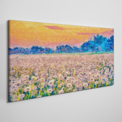 Vászonkép Dandelion Meadow Sunset
