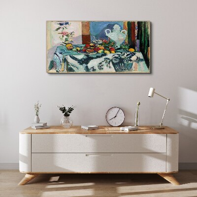 Vászonkép Csendélet gyümölccsel és vázával