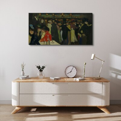 Vászonkép Este a kávézóban