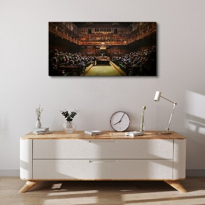 Vászonkép A majmok gyűlése a parlamentben