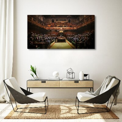 Vászonkép A majmok gyűlése a parlamentben