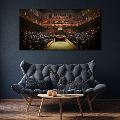 Vászonkép A majmok gyűlése a parlamentben