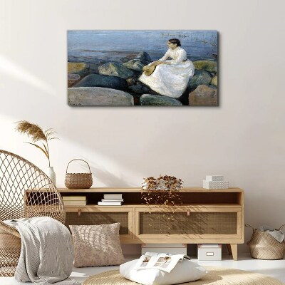 Vászonkép Tükörképek a tengerparton