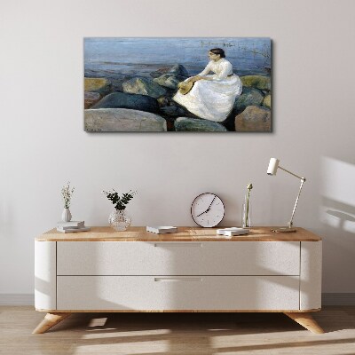 Vászonkép Tükörképek a tengerparton