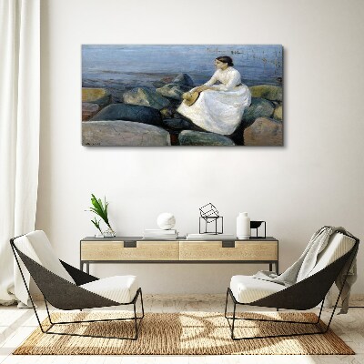 Vászonkép Tükörképek a tengerparton