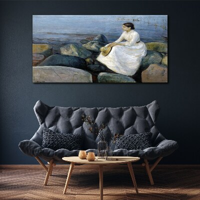 Vászonkép Tükörképek a tengerparton