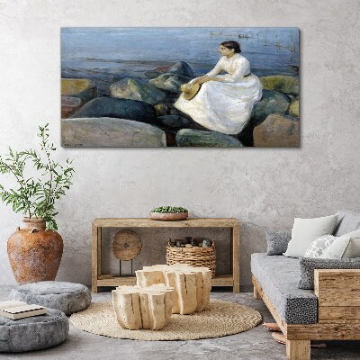 Vászonkép Tükörképek a tengerparton