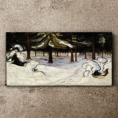 Vászonkép Téli táj fákkal