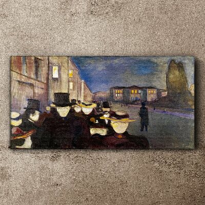 Vászonkép Esti séta a városban