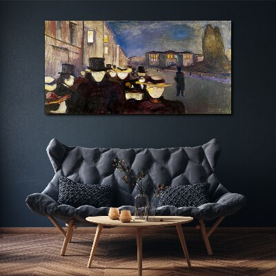 Vászonkép Esti séta a városban