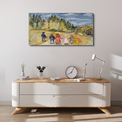 Vászonkép Séta a fák között