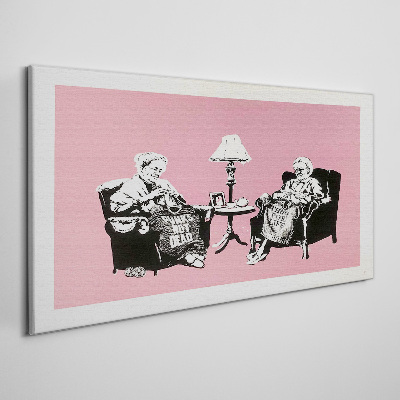 Vászonkép Nagymamák rózsaszínben