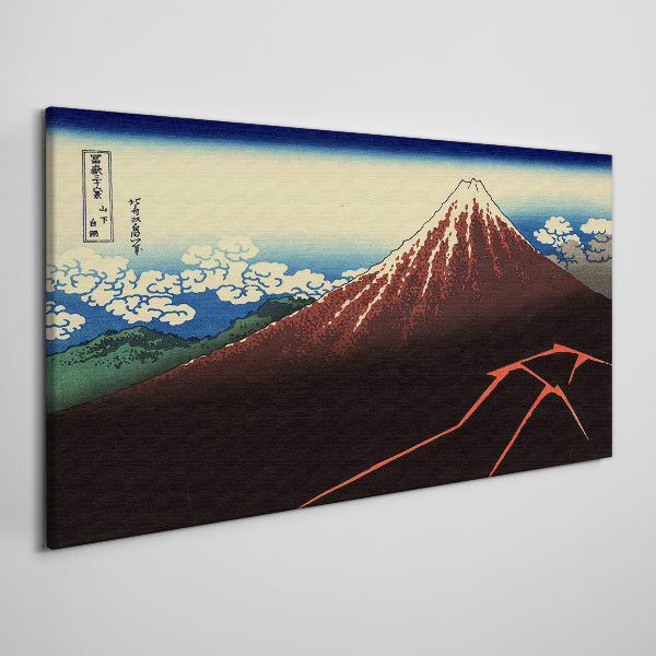 Vászonkép Fuji hegy tavaszi időben