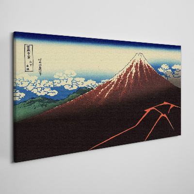 Vászonkép Fuji hegy tavaszi időben