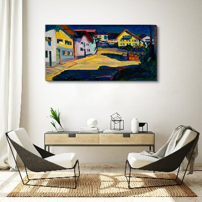 Vászonkép Színes vidéki táj éjjel