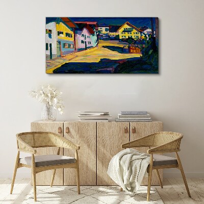 Vászonkép Színes vidéki táj éjjel