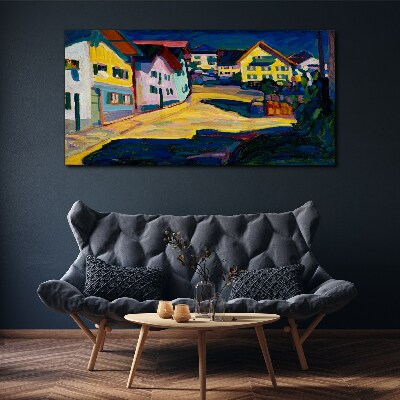 Vászonkép Színes vidéki táj éjjel