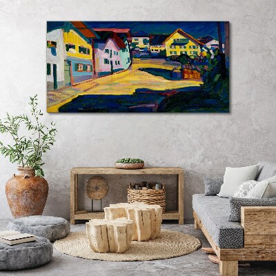 Vászonkép Színes vidéki táj éjjel