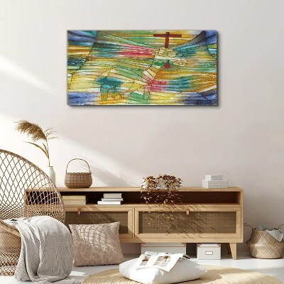 Vászonkép Állat egy színes tájon