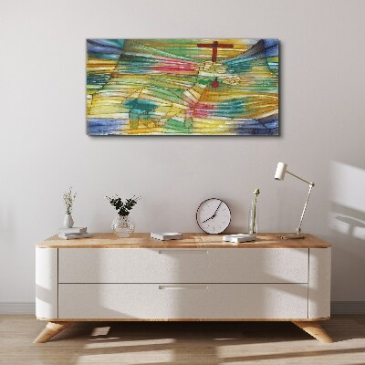 Vászonkép Állat egy színes tájon