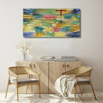 Vászonkép Állat egy színes tájon