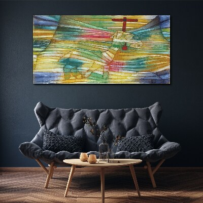 Vászonkép Állat egy színes tájon