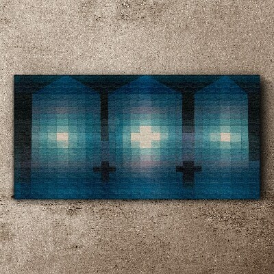 Vászonkép 3D fény kék tónusokkal