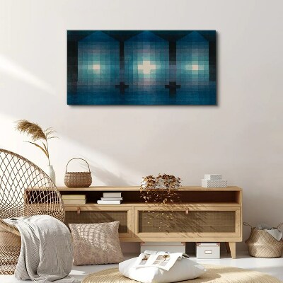 Vászonkép 3D fény kék tónusokkal